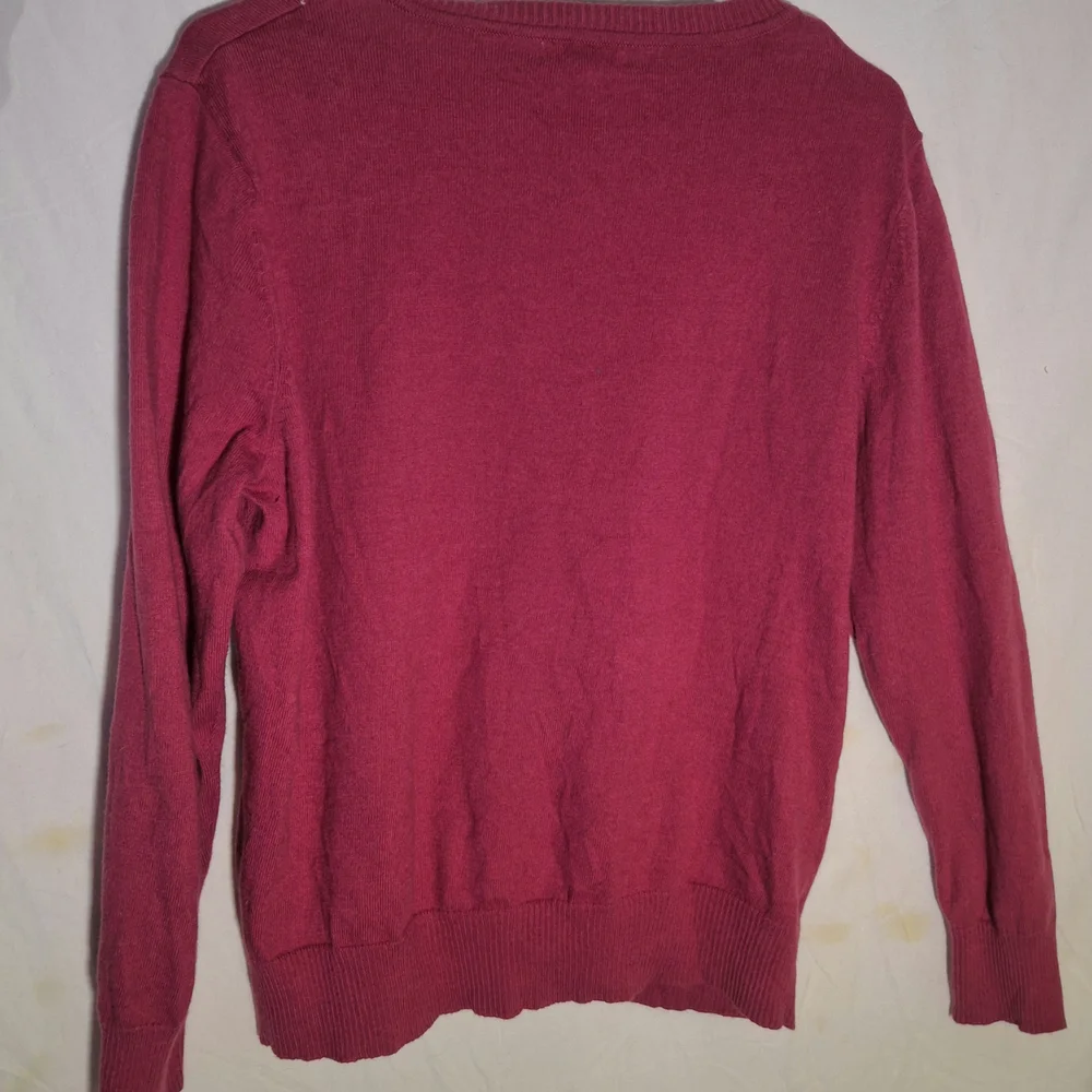 Willow Bay Elegant Argyle Cardigan Sweater - Pink and Gray - Picture 4 of 5